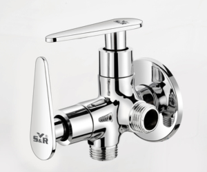 Zinc Alloy Two Way Angle Valve Chrome Finish Dual <b>Control</b> Tap Bathroom Kitchen <b>Shower</b> Splitter Plumbing Fitting Durable - Product Image 1