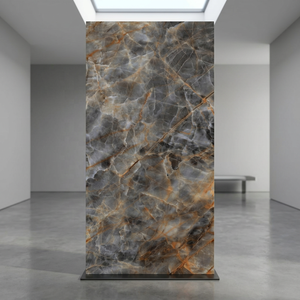 Vintage Onyx Noir 160x320cm Pierre Frittée Poli Glacé Salle De Bains Carrelages Murs Sols Porcelaine Céramique Marbre Pierre Dalle - Product Image 5