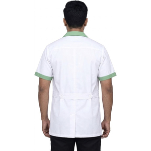 Blouse de laboratoire médicale pour hommes, manches courtes, blouse de travail d'hôpital, coton et polyester de haute qualité, écologique, logo personnalisé - Product Image 2