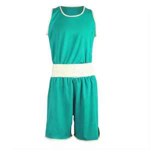 Ensemble d'uniformes de boxe unisexe pour adultes, logo personnalisé, 100% polyester, séchage rapide, léger, vêtements de kick-boxing et d'arts martiaux - Product Image 4