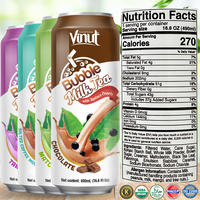 Thé au lait perlé original 490ml Sans OGM/Sans lactose Fabricant de boissons OEM ODM Marque privée