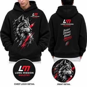 Sudadera con Capucha para Hombre, Forro Polar, Estilo Casual de Invierno, Corte Regular, 100% Algodón, Logotipo Frontal, Transpirable - Product Image 1