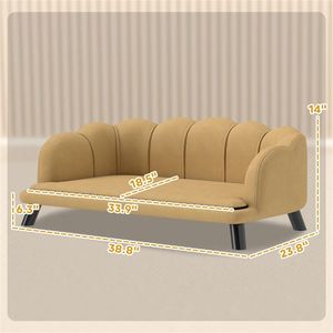 Structurally Stable <b>Dog</b> <b>Sofa</b> Pet Bed with Four Wooden Legs - Product Image 6