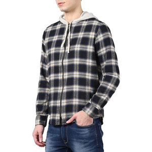 Sweat-shirt à capuche zippé en flanelle à carreaux pour homme, coupe classique, décontracté, pour l'automne, sweat-shirt zippé moderne pour homme, léger et respirant - Product Image 6