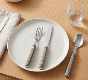 Ensemble de couverts de qualité supérieure en acier inoxydable avec manche en bois élégant, parfait pour la cuisine, les mariages, les fêtes et les hôtels - Product Image 4
