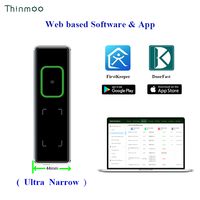 Thinmoo 44mm Ultra Mince Code QR Intérieur/Extérieur Contrôle d'Accès Métallique Gestion Dynamique des Visiteurs Écran LCD Étanche Réinitialisation