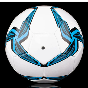 Ballon de football taille 5 blanc rose bleu motif étoile durable qualité match professionnel entraînement extérieur football OEM vente en gros - Product Image 2