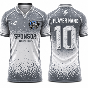 Camiseta de Fútbol Personalizada con Estampado Geométrico, Cuello en V, Mangas Cortas, Transpirable, de Secado Rápido, Ajuste Atlético - Product Image 1