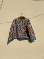 Veste à col mandarin brodée à la main avec motifs floraux, vêtements d'extérieur tissés pour femmes, longueur normale, manches longues, style ethnique bohème