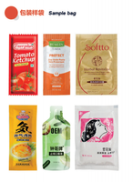 Machines d'emballage automatiques multi-voies pour sachets de sauce, ketchup, shampoing, gelée, jus, liquides, gels, et pochettes de liquides buccaux en stick