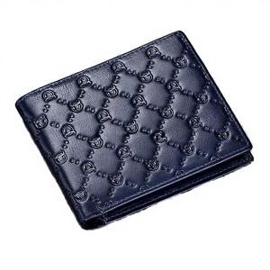 กระเป๋าสตางค์หนังแท้แบบสั้น ดีไซน์ตัวอักษร ป้องกัน RFID หรูหรา สไตล์ร็อค พร้อมซิปและตัวล็อคแบบ Hasp - Product Image 4