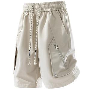 <b>Men's</b> Casual Streetwear <b>Cargo</b> <b>Shorts</b> Multi-Pocket Loose Hip Hop Drawstring Elastic Waist Summer <b>Short</b> Pants for <b>Men</b> 2024 - Product Image 4