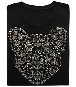 เสื้อยืดผู้ชายสีดำประดับเพชรลายเครน ดีไซน์หรูหรา ประกายวิบวับ แขนสั้น สไตล์สตรีทแวร์ สำหรับงานปาร์ตี้และแฟชั่น คุณภาพสูง - Product Image 6