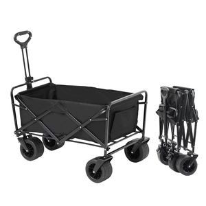 Carrello Pieghevole da Spiaggia 3 Cu.ft con Ruote in Gomma Resistenti per Tutti i Terreni, Capacità di Carico 350 Libbre - Product Image 1