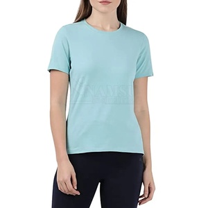 Camiseta de Algodón 100% Personalizada al por Mayor con el Logotipo de su Marca, Camiseta Lisa para Mujer, Camisetas Casuales para Mujer - Product Image 1