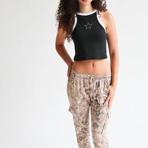 Rhinestone Pattern <b>Turtleneck</b> Vest Women Sleeveless Knit <b>Top</b> Y2K Casual Slim Fit Summer <b>Top</b> - Product Image 6
