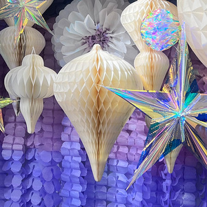 Varias decoraciones de fiesta de papel atractivas para bodas Navidad Pascua Día del Padre Decoraciones colgantes Embalaje atractivo - Product Image 1