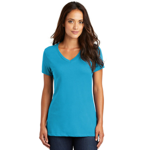 Nouveau design de t-shirts surdimensionnés pour femmes, t-shirts à col en V pour femmes, fabriqués au Pakistan, t-shirts à col en V pour femmes, design personnalisé OEM - Product Image 1
