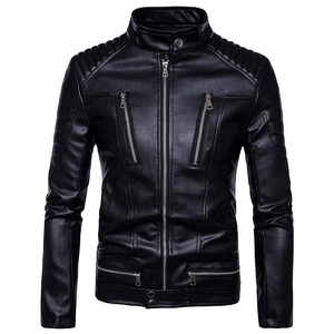 Veste en cuir d'agneau véritable pour homme, de qualité supérieure, design vintage, dernière collection, veste de motard OEM. - Product Image 2