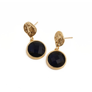 Pendientes de Iolita con Baño de Oro de 18K, Hechos a Mano, Joyería de Moda para Regalo - Product Image 2