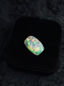 Opale d'Éthiopie naturelle, cabochon taille coussin, opale de feu multicolore, pierre précieuse lâche chatoyante, sans traitements, pour la joaillerie - Product Image 5