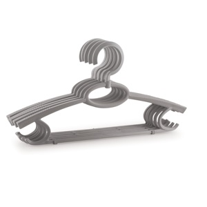 <b>Plastic</b> Clothing Hanger Rectangle Shape <b>Hook</b> Type For Wardrobe Storage Space Saving Lightweight Minimalist Design - Product Image 1