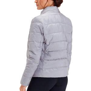 Blouson court matelassé minimaliste d'hiver pour femme Boying, col montant, manches longues, chaud - Product Image 2