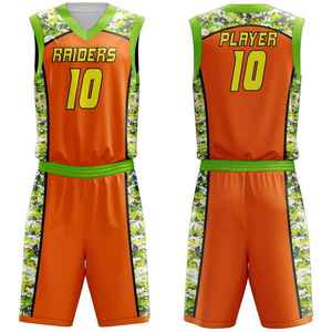 Ensemble d'entraînement de basketball unisexe personnalisé de haute qualité, grande taille, imprimé par sublimation, logo personnalisé, respirant, été - Product Image 6