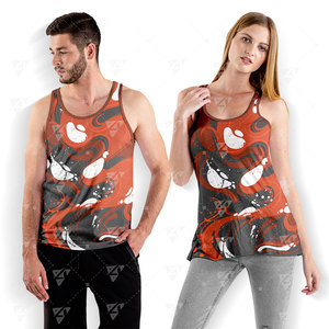 Custom Logo Men's Polyester/Cotton Gym <b>Vest</b> Sports Fitness Singlet Workout Muscle <b>Bodybuilding</b> Print Breathable Quick-Dry - Product Image 1