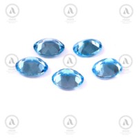 ANAM EMPORIUM 10*8mm pour Topaze Bleue Forme Ovale Facettée Pierre Libre Qualité AAA Gemme Pure à l'œil 2.30 Cts pour la Fabrication de Bijoux