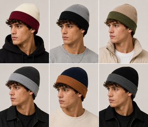 Unisex Knit <b>Beanie</b> Winter Hat Ribbed Cuff Skull Cap for Outdoor Daily Wear - Product Image 3