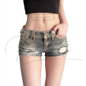 Shorts Formales de Mezclilla para Mujer, Corte Recto, Verano, Lavados, Transpirables, Personalizados, de Alta Calidad y Precio Razonable, Última Tendencia - Product Image 3