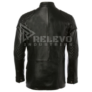 Vestes décontractées pour hommes, veste en cuir pour hommes, veste bomber en cuir pour hommes, veste en cuir de crocodile personnalisée, veste en cuir noir - Product Image 2