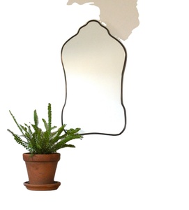 Tocador de baño de estilo europeo Pasillo Diseños de peluquería Espejo ovalado Espejo de pared hecho a mano - Product Image 1