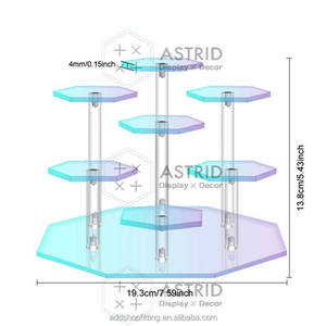 แท่นวางแสดงเครื่องประดับและเครื่องสำอางทำจากอะคริลิคใสเป็นมิตรกับสิ่งแวดล้อมขนาด7ช่องพร้อมดีไซน์และประกอบง่ายสำหรับร้านค้าปลีก - Product Image 5