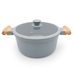 Durable Non Stick Casserole With Marble Coated Interior Heavy Duty Forged Aluminum Base And Tempered Glass Lid - Product Image 1