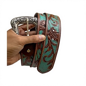 Antique Steel Buckle Custom Handicrafts Genuine 100% Original Cow Hide Vintage Heavy Duty Waterproof Long Lasting Finest Quality - Product Image 2