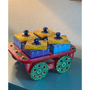 Juego de Carritos de Madera Tradicionales de Estilo Rústico de la India con Tolerancia Dimensional de 2 cm - Product Image 3