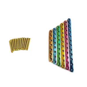 Kit d'instruments chirurgicaux orthopédiques vétérinaires portables pour chevaux, comprenant un ensemble de plaques étroites en acier LCP de 5,0 mm (6 pièces) et 50 vis LCP de 5 mm - Product Image 1