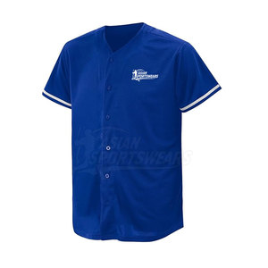 เสื้อเบสบอลผู้ผลิตจากปากีสถาน เสื้อเบสบอลติดกระดุม เสื้อเบสบอลสีพื้น - Product Image 2