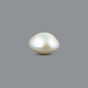 Faceted Oval Cabochon Keshi Pearl 4.75 Carat Sky Blue Loose Gemstone for Fine Jewelry - Product Image 3