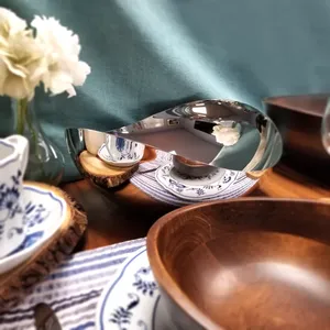 Luxury Decorative Bowl with Modern Metallic Finish for Residential Interior CollectionsHigh End Metal Bowl Hotel Interior Decor - Product Image 3