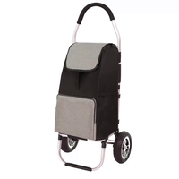Chariot de courses pliable personnalisé à 2/4/6 roues |   Chariot en acier portable avec roues pour monter les escaliers et faciles à nettoyer
