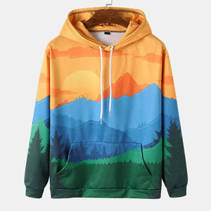 High Quality 100% Polyester Fleece Sublimation <b>Hoodies</b> for <b>Men</b> Winter Outdoor Wear Eco-Friendly Windproof - Product Image 1
