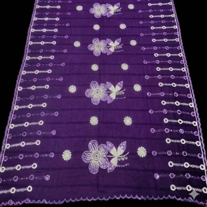 New Golden Floral Embroidery Rhinestone Lightweight Soft Breathable Summer Long Shawl Wholesale 12pcs African Muslim Chiffon - Product Image 3