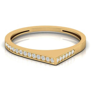 Anillo de oro con diamantes de 1 quilate, joyería Art Deco, estilo puntero, banda de media eternidad, anillos de diamantes certificados IGI de Fabricante Mayorista - Product Image 1