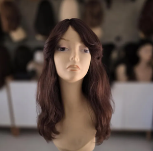 Perruques de cheveux humains Lace Frontale Ondulée Blond Cendré avec Mèches Ombrées et Racines Foncées, Dentelle Transparente HD - Product Image 3