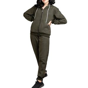 Latest Fashionable Winter Women Tracksuit 100% Cotton Fleece Oversized Pullover Trouser Unique Design Casual Comfortable Cotton - Product Image 1