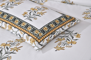 Parure de draps en coton bio 200 fils, imprimé floral, style Asie du Sud-Est, avec taies d'oreiller, pour la maison et la chambre - Product Image 2