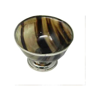 HANDICRAFT HUB Bol de service en corne, fabriqué en Inde, écologique, design moderne, tons bruns, poli, pour la restauration, design minimaliste, 8 - Product Image 1
